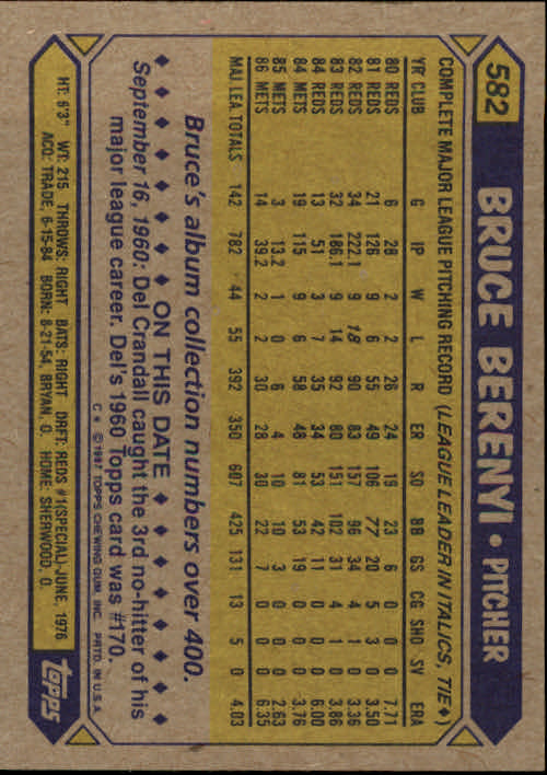 B2437- 1987 Topps Baseball Karten 399-598 + Rookies -du Pick- 15 + Gratis US - Bild 359 von 389