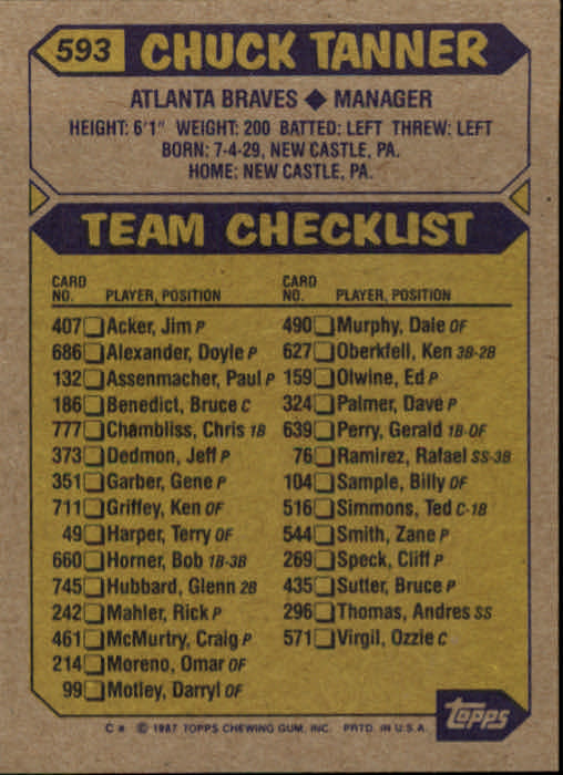B2437- 1987 Topps Baseball Karten 399-598 + Rookies -du Pick- 15 + Gratis US - Bild 381 von 389