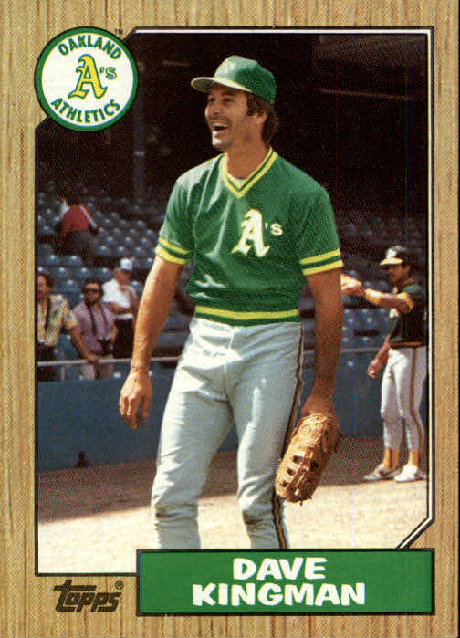 Dave Kingman #709 Topps 1987 Baseball Card (Oakland Athletics) VG