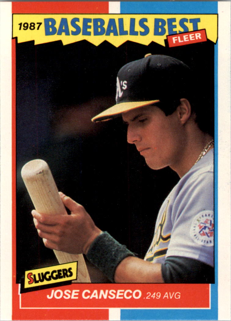 1987 Fleer Sluggers/Pitchers #8 Jose Canseco