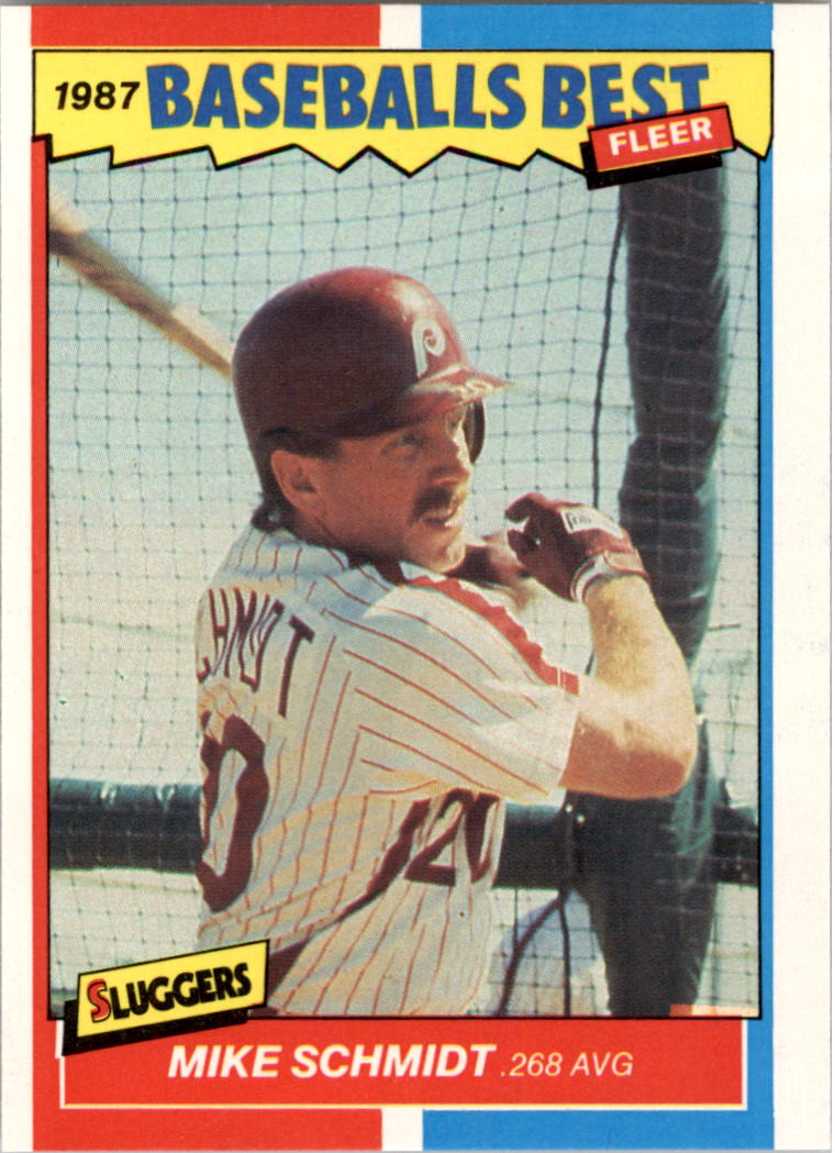 1987 Fleer Sluggers/Pitchers #37 Mike Schmidt