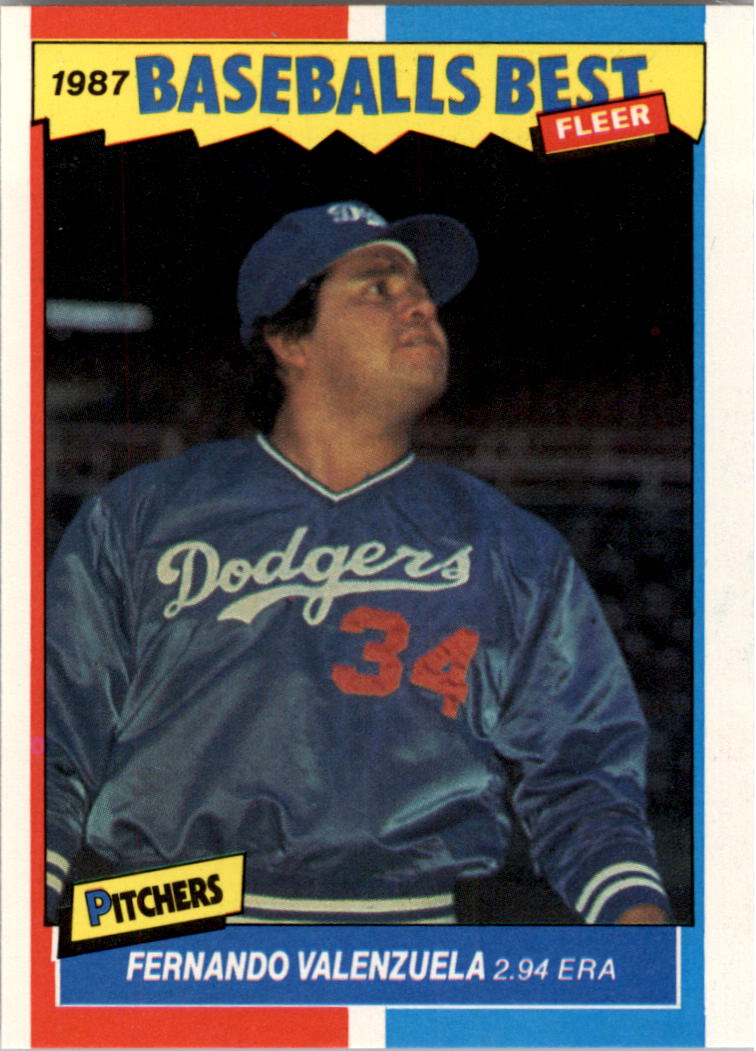 Fernando Valenzuela Los Angeles Dodgers 1987 Fleer #457