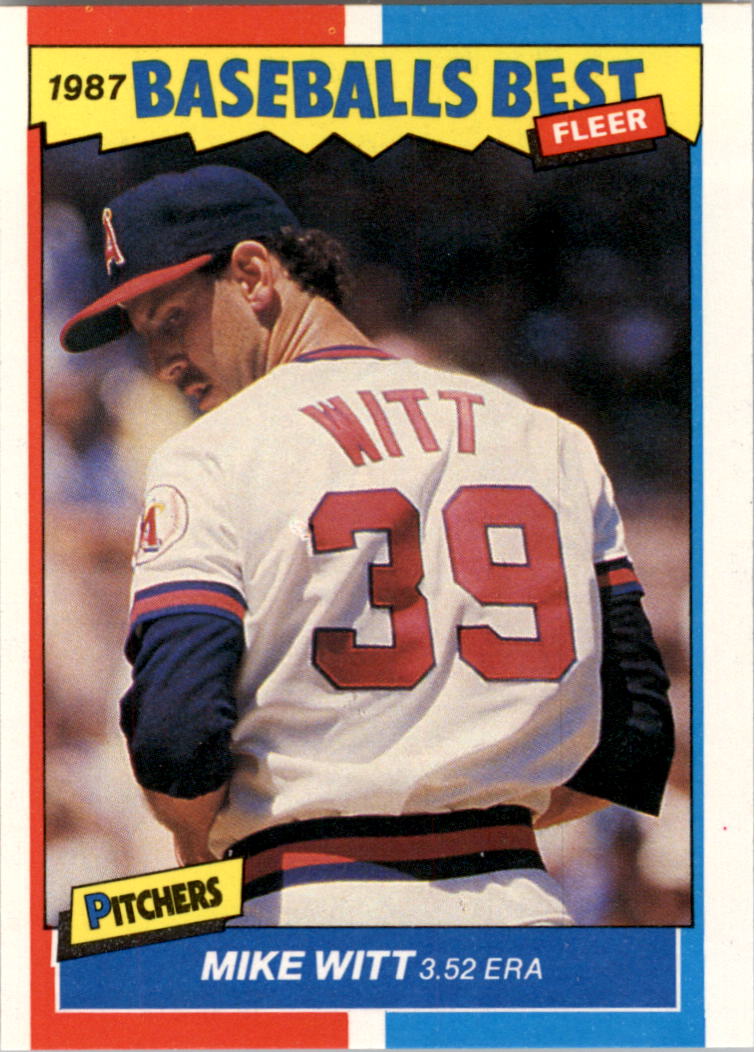 1987 Fleer Sluggers/Pitchers #44 Mike Witt