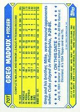 Greg Maddux 1987 Topps Traded Tiffany Base #70T Price Guide - Sports Card  Investor