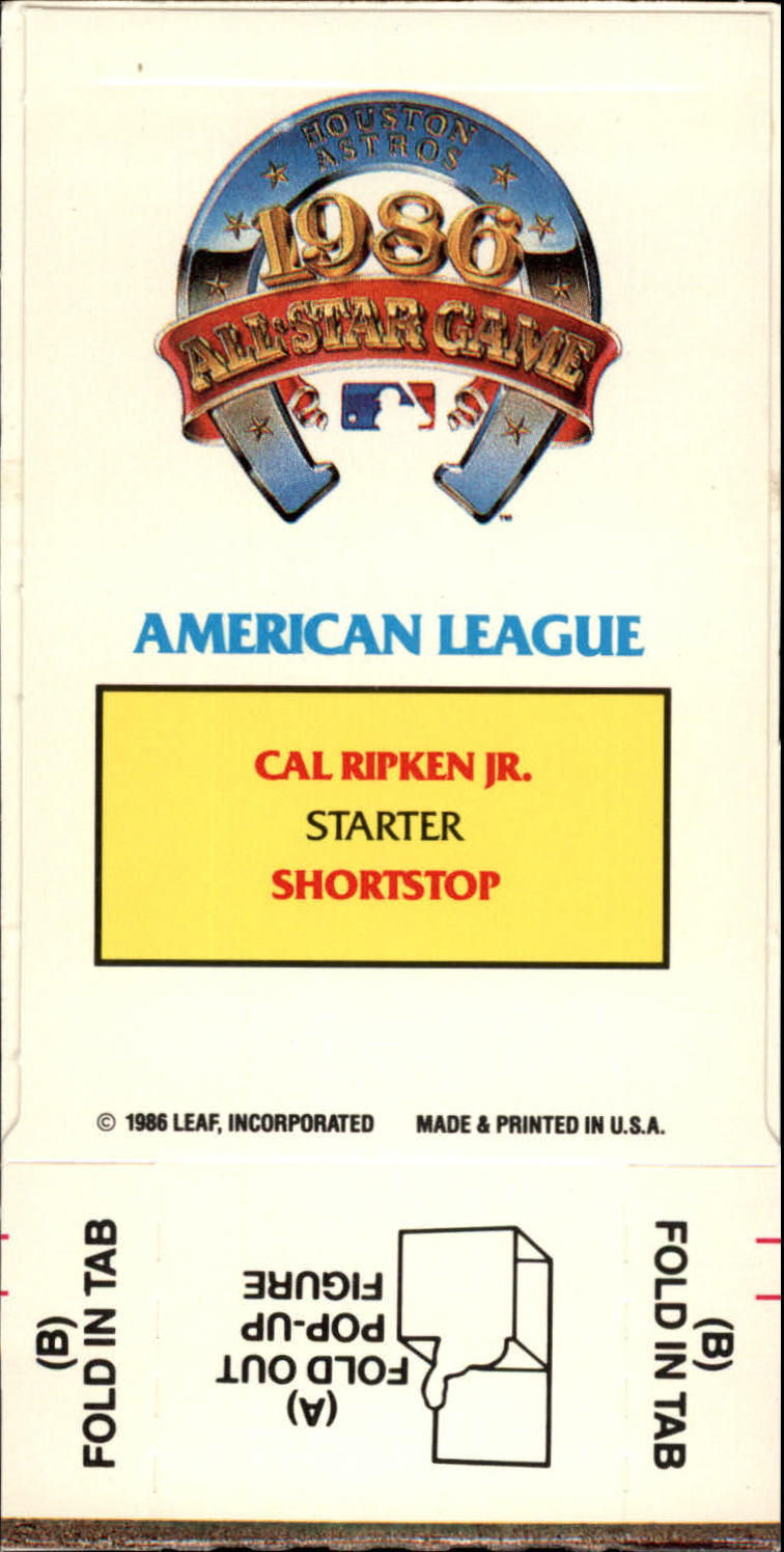 1987 Donruss Pop-Ups #5 Cal Ripken back image