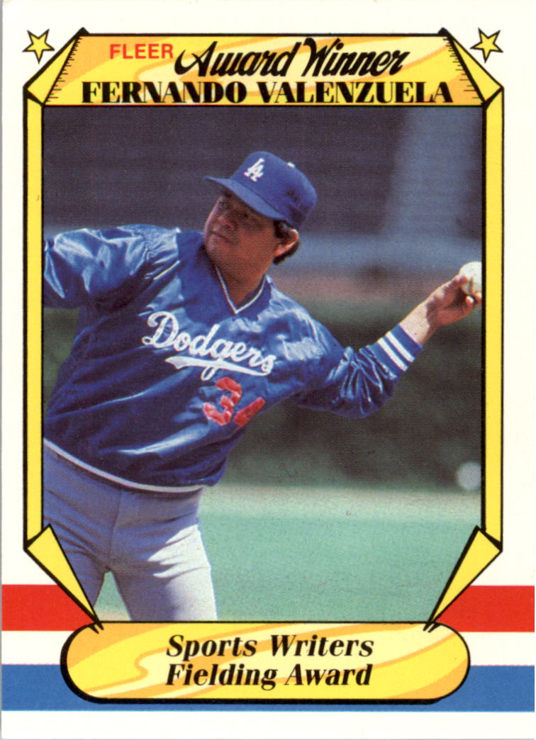 Fernando Valenzuela Los Angeles Dodgers 1987 Fleer #457