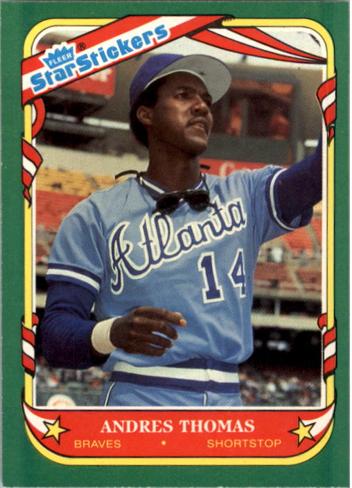 1987 Fleer Star Stickers Baseball - Picture 106 of 119
