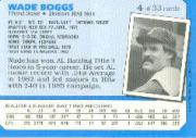 1987 Kay-Bee #4 Wade Boggs back image