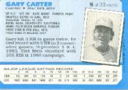 1987 Kay-Bee #8 Gary Carter back image