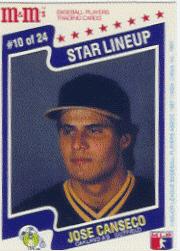 1987 M and M's Star Lineup #10 Jose Canseco