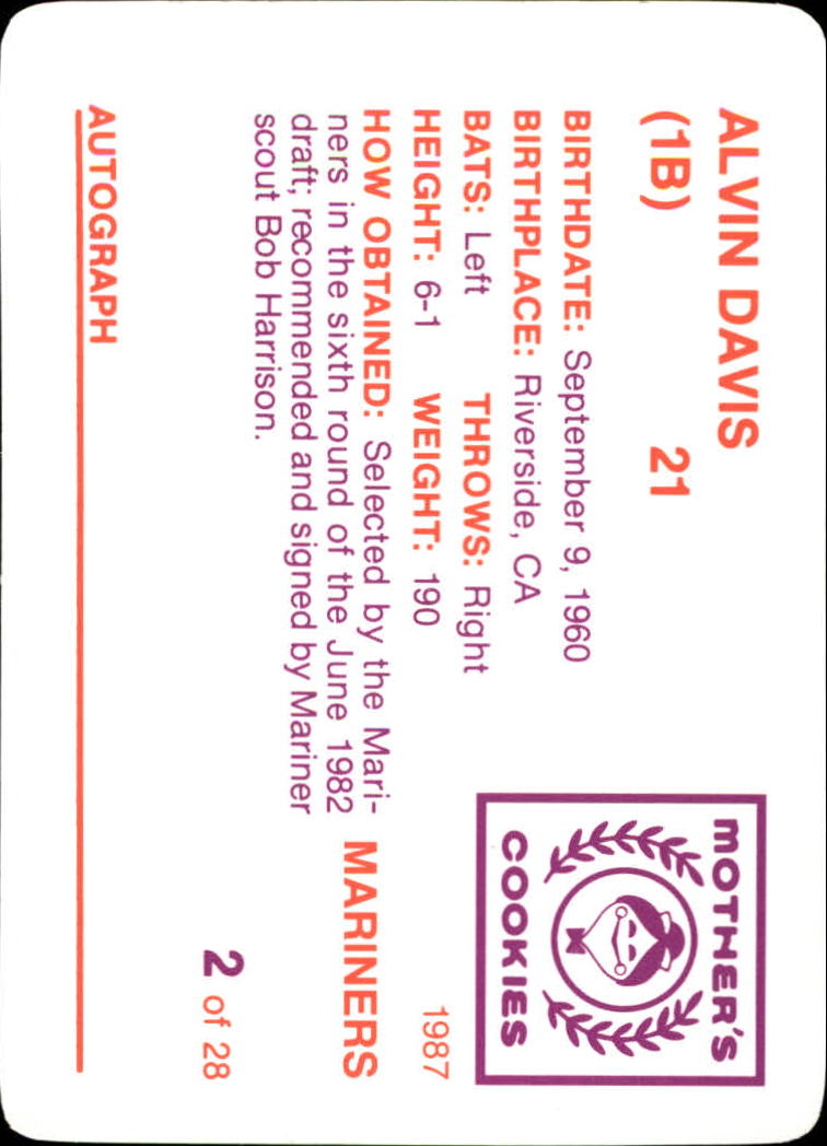 Tarjeta de galletas de madre de los Marineros B5992- 1987 #s 1-28 -Tú eliges- 15+ ENVÍO GRATUITO A EE. UU. - Imagen 5 de 57