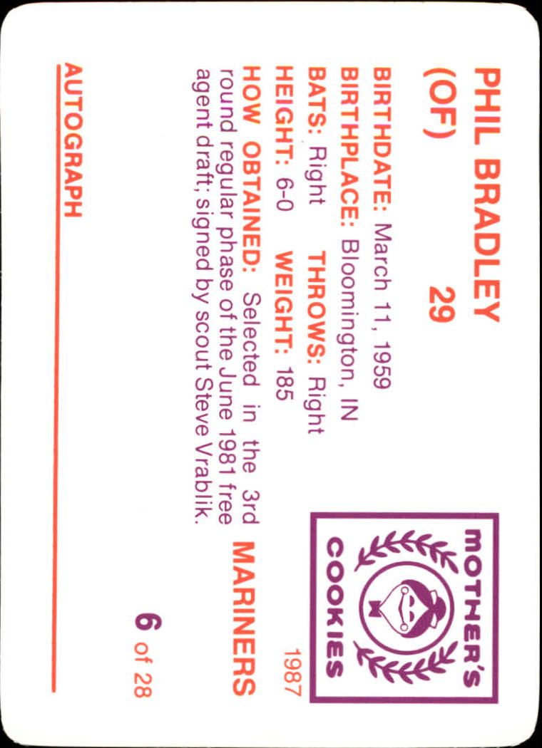 Tarjeta de galletas de madre de los Marineros B5992- 1987 #s 1-28 -Tú eliges- 15+ ENVÍO GRATUITO A EE. UU. - Imagen 13 de 57