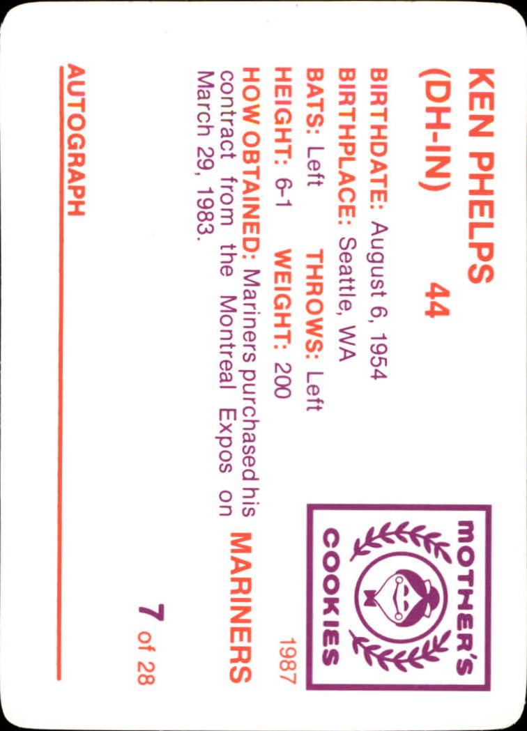 Tarjeta de galletas de madre de los Marineros B5992- 1987 #s 1-28 -Tú eliges- 15+ ENVÍO GRATUITO A EE. UU. - Imagen 15 de 57