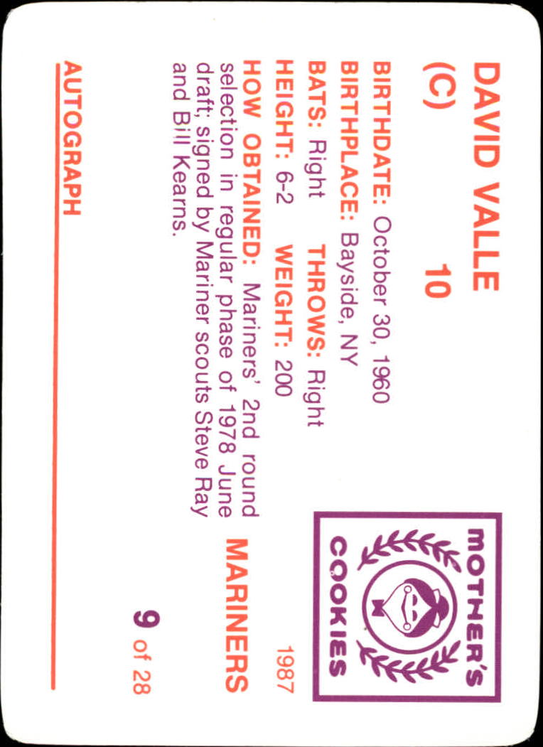 Tarjeta de galletas de madre de los Marineros B5992- 1987 #s 1-28 -Tú eliges- 15+ ENVÍO GRATUITO A EE. UU. - Imagen 19 de 57