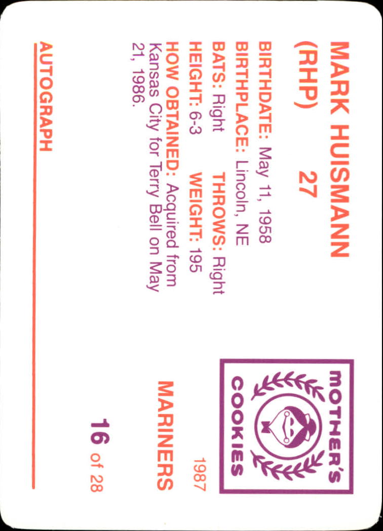 Tarjeta de galletas de madre de los Marineros B5992- 1987 #s 1-28 -Tú eliges- 15+ ENVÍO GRATUITO A EE. UU. - Imagen 33 de 57