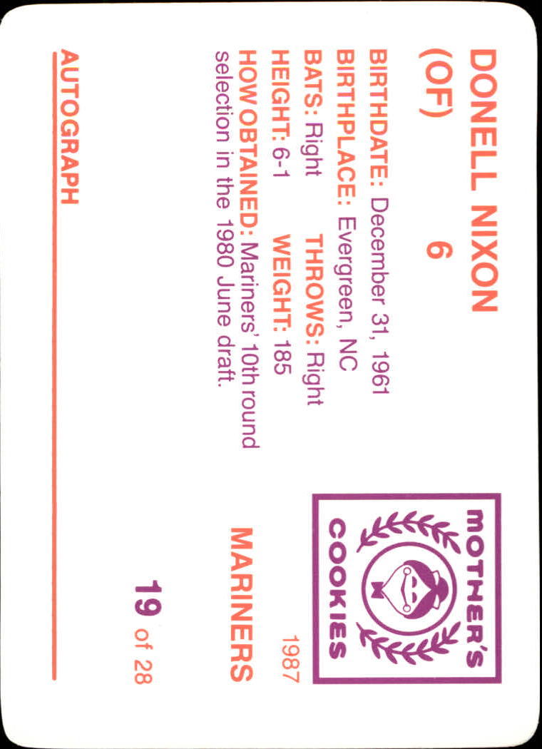 Tarjeta de galletas de madre de los Marineros B5992- 1987 #s 1-28 -Tú eliges- 15+ ENVÍO GRATUITO A EE. UU. - Imagen 39 de 57