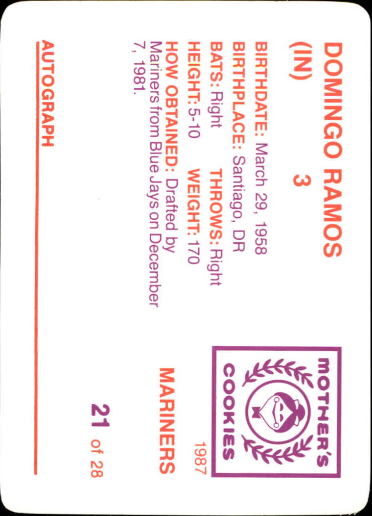 Tarjeta de galletas de madre de los Marineros B5992- 1987 #s 1-28 -Tú eliges- 15+ ENVÍO GRATUITO A EE. UU. - Imagen 43 de 57