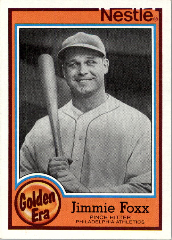 1986 BIG LEAGUE CHEWS #7 OF 12 JIMMIE FOXX BASEBALL CARD