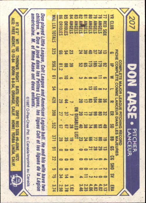 B0652- 1987 O-Pee-Chee Baseball Card #s 201-396 -You Pick- 15+ FREE US SHIP - Picture 15 of 394