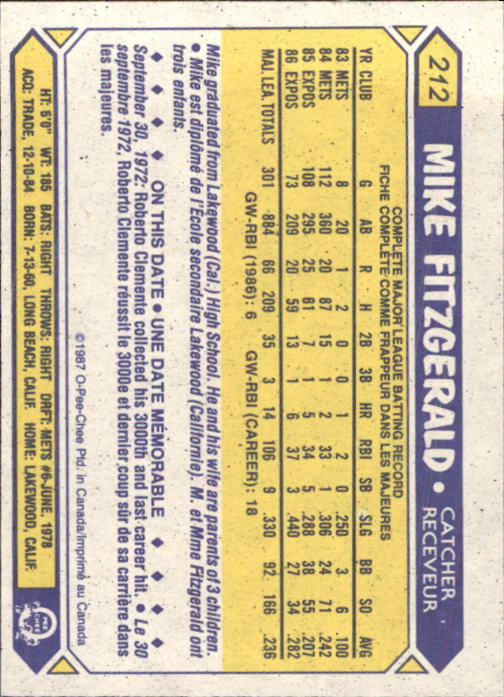 B0652- 1987 O-Pee-Chee Baseball Card #s 201-396 -You Pick- 15+ FREE US SHIP - Picture 25 of 394