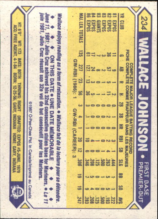 B0652- 1987 O-Pee-Chee Baseball Card #s 201-396 -You Pick- 15+ FREE US SHIP - Picture 67 of 394