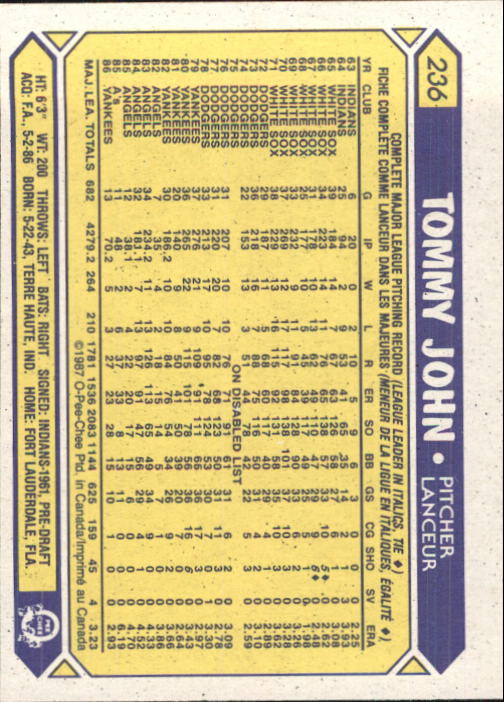 B0652- 1987 O-Pee-Chee Baseball Card #s 201-396 -You Pick- 15+ FREE US SHIP - Picture 71 of 394