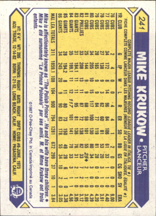 B0652- 1987 O-Pee-Chee Baseball Card #s 201-396 -You Pick- 15+ FREE US SHIP - Picture 81 of 394