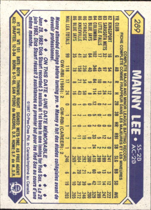 B0652- 1987 O-Pee-Chee Baseball Card #s 201-396 -You Pick- 15+ FREE US SHIP - Picture 177 of 394