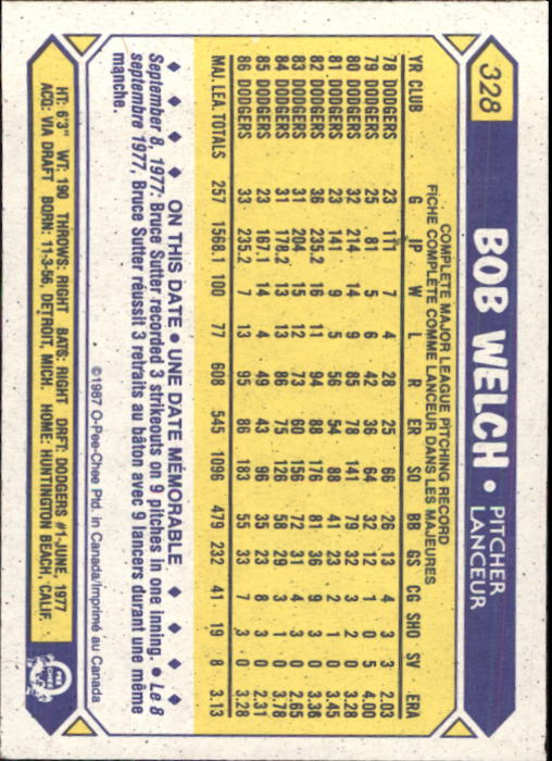 B0652- 1987 O-Pee-Chee Baseball Card #s 201-396 -You Pick- 15+ FREE US SHIP - Picture 259 of 394