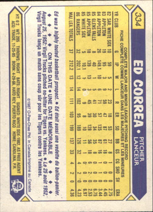 B0652- 1987 O-Pee-Chee Baseball Card #s 201-396 -You Pick- 15+ FREE US SHIP - Picture 271 of 394