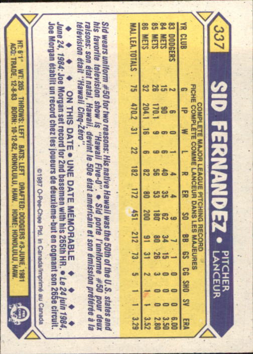 B0652- 1987 O-Pee-Chee Baseball Card #s 201-396 -You Pick- 15+ FREE US SHIP - Picture 277 of 394
