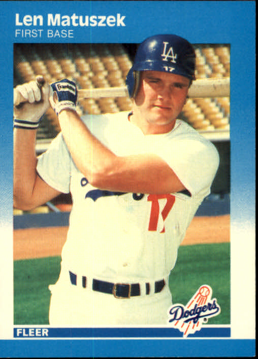 thumbnail 281  - 1987 Fleer Glossy Baseball Cards 251-500 Pick From List