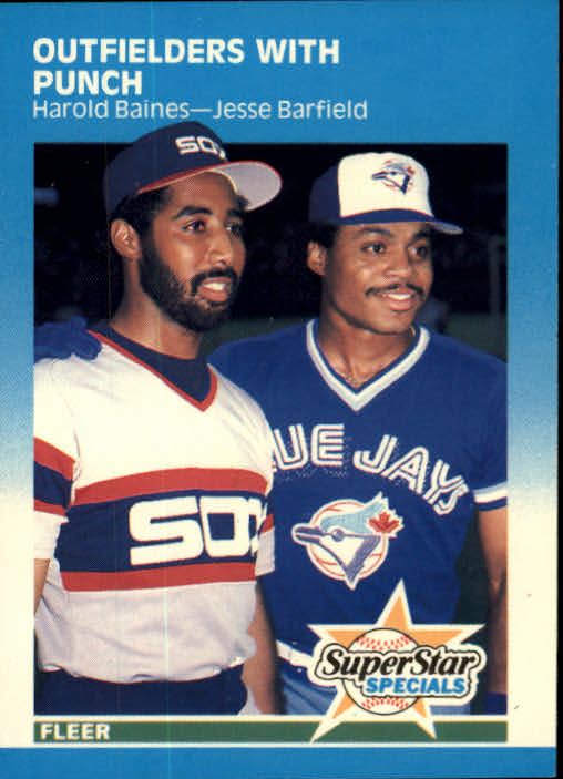1987 Fleer Glossy #643 Outfielders with Punch/Harold Baines/Jesse Barfield