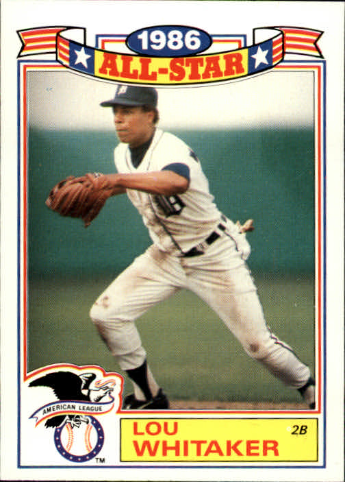 1987 Topps Glossy All-Stars #14 Lou Whitaker - NM-MT - The Dugout
