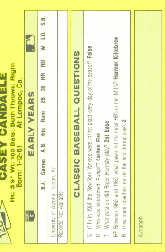 1987 Classic Update Yellow #128 Casey Candaele back image