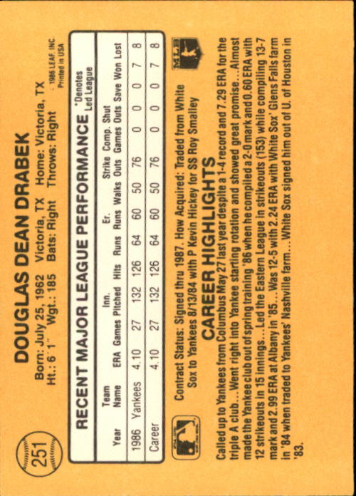 A7218- 1987 Donruss Baseball Karten 248-497 + Rookies -du Pick- 15 + Kostenlose - Bild 9 von 493
