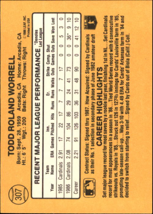 A7218- 1987 Donruss Baseball Karten 248-497 + Rookies -du Pick- 15 + Kostenlose - Bild 117 von 493