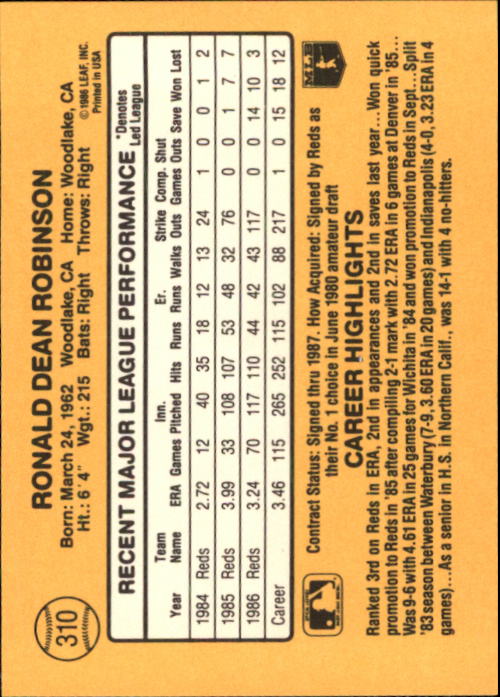 A7218- 1987 Donruss Baseball Karten 248-497 + Rookies -du Pick- 15 + Kostenlose - Bild 123 von 493