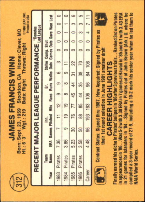 A7218- 1987 Donruss Baseball Karten 248-497 + Rookies -du Pick- 15 + Kostenlose - Bild 127 von 493