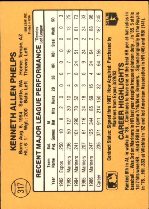 A7218- 1987 Donruss Baseball Karten 248-497 + Rookies -du Pick- 15 + Kostenlose - Bild 137 von 493