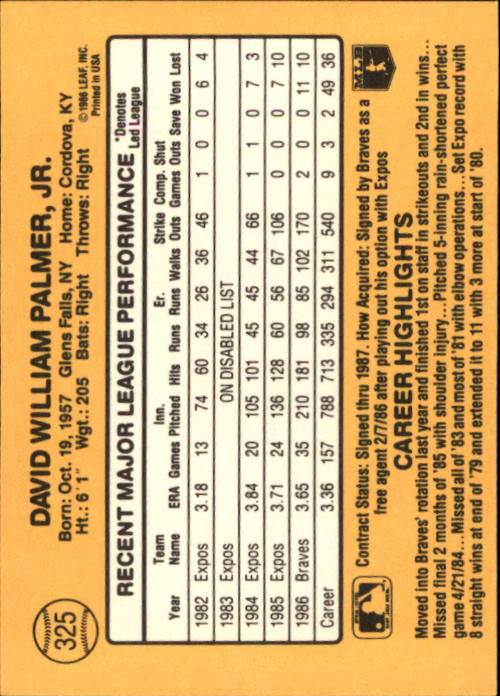 A7218- 1987 Donruss Baseball Karten 248-497 + Rookies -du Pick- 15 + Kostenlose - Bild 153 von 493