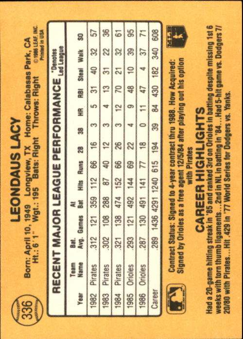 A7218- 1987 Donruss Baseball Karten 248-497 + Rookies -du Pick- 15 + Kostenlose - Bild 173 von 493