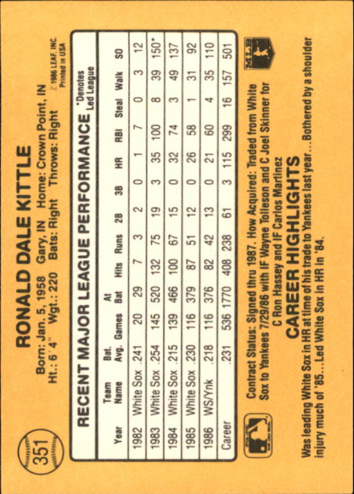 A7218- 1987 Donruss Baseball Karten 248-497 + Rookies -du Pick- 15 + Kostenlose - Bild 203 von 493
