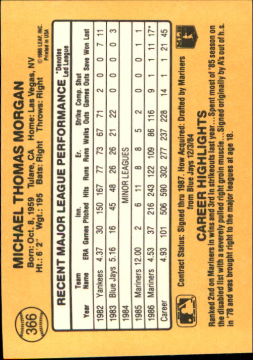 A7218- 1987 Donruss Baseball Karten 248-497 + Rookies -du Pick- 15 + Kostenlose - Bild 233 von 493