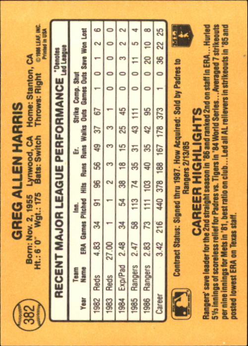 A7218- 1987 Donruss Baseball Karten 248-497 + Rookies -du Pick- 15 + Kostenlose - Bild 265 von 493