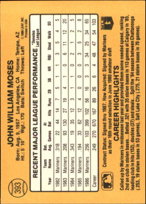 A7218- 1987 Donruss Baseball Karten 248-497 + Rookies -du Pick- 15 + Kostenlose - Bild 287 von 493