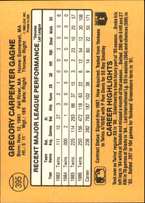 A7218- 1987 Donruss Baseball Karten 248-497 + Rookies -du Pick- 15 + Kostenlose - Bild 291 von 493