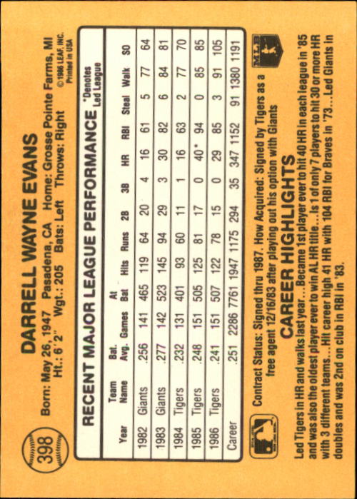 A7218- 1987 Donruss Baseball Karten 248-497 + Rookies -du Pick- 15 + Kostenlose - Bild 297 von 493