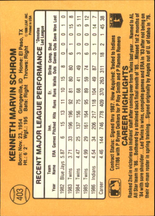 A7218- 1987 Donruss Baseball Karten 248-497 + Rookies -du Pick- 15 + Kostenlose - Bild 307 von 493