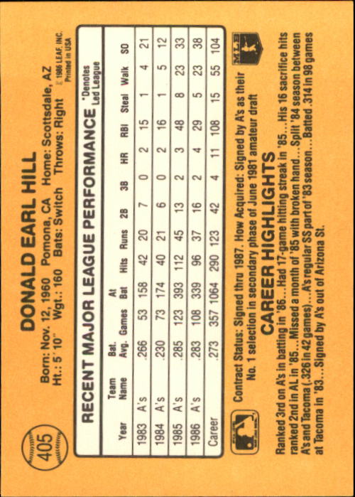 A7218- 1987 Donruss Baseball Karten 248-497 + Rookies -du Pick- 15 + Kostenlose - Bild 311 von 493